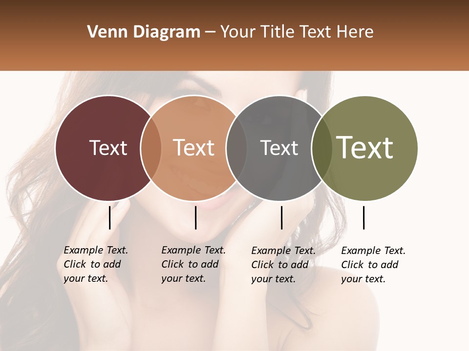 A Woman Smiling With Her Hands On Her Face PowerPoint Template