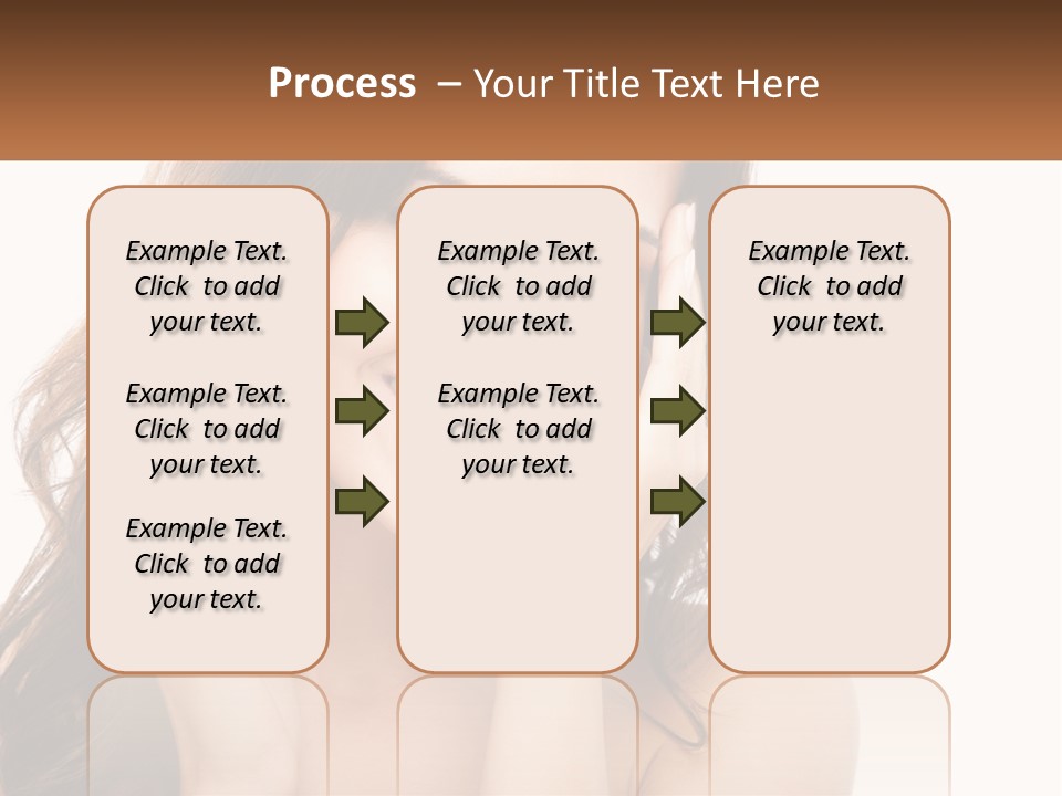A Woman Smiling With Her Hands On Her Face PowerPoint Template