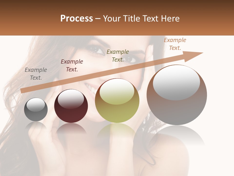A Woman Smiling With Her Hands On Her Face PowerPoint Template
