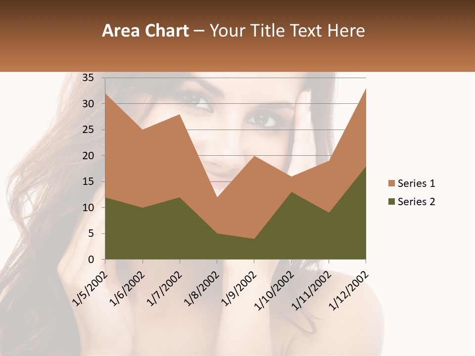 A Woman Smiling With Her Hands On Her Face PowerPoint Template