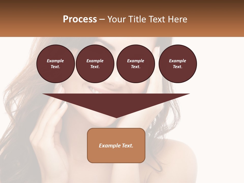 A Woman Smiling With Her Hands On Her Face PowerPoint Template