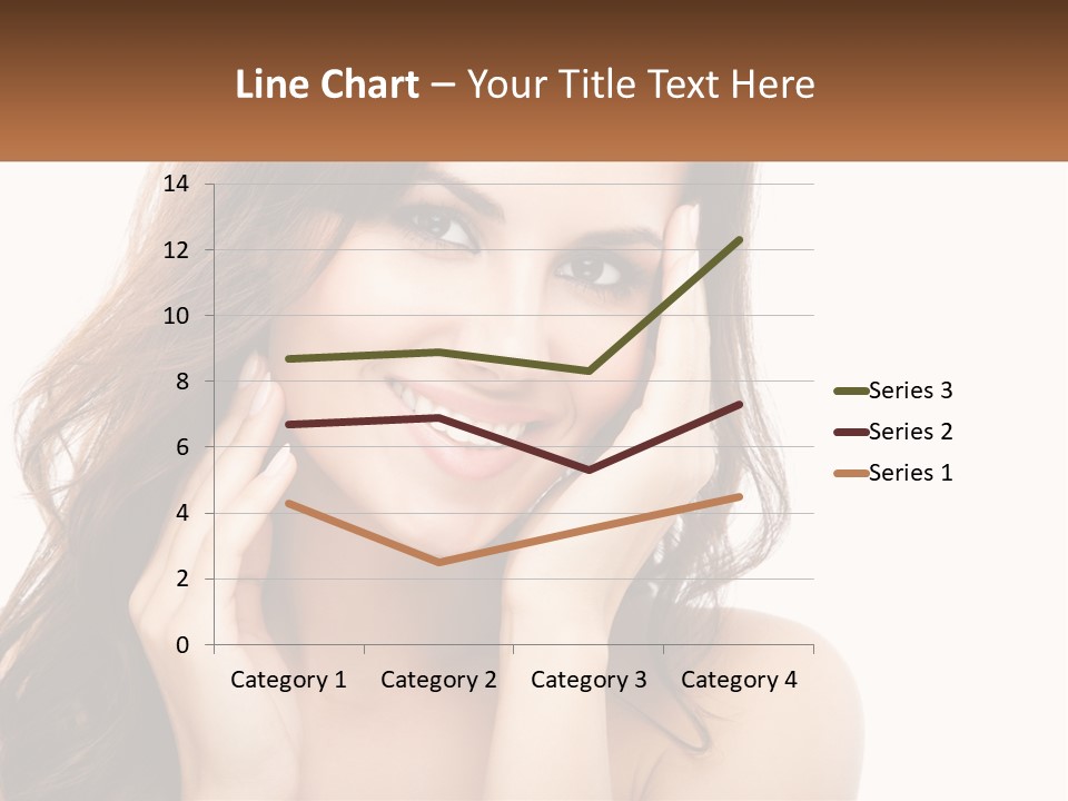 A Woman Smiling With Her Hands On Her Face PowerPoint Template