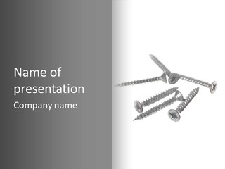 A Group Of Screws On A White Background PowerPoint Template