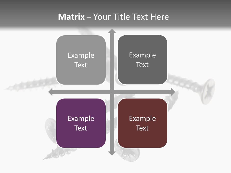 A Group Of Screws On A White Background PowerPoint Template