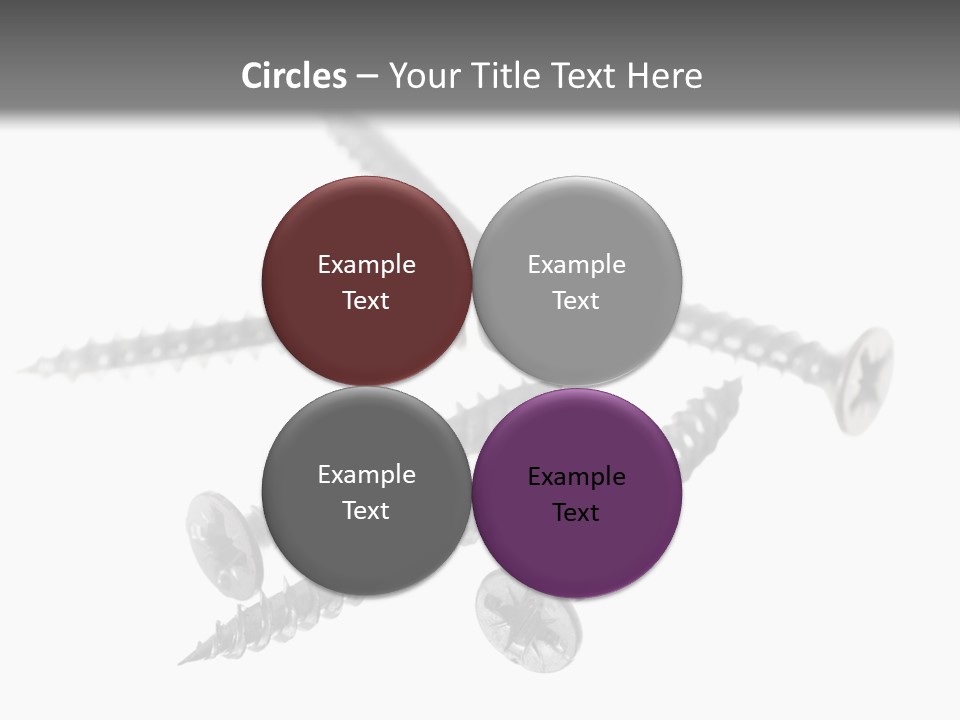 A Group Of Screws On A White Background PowerPoint Template