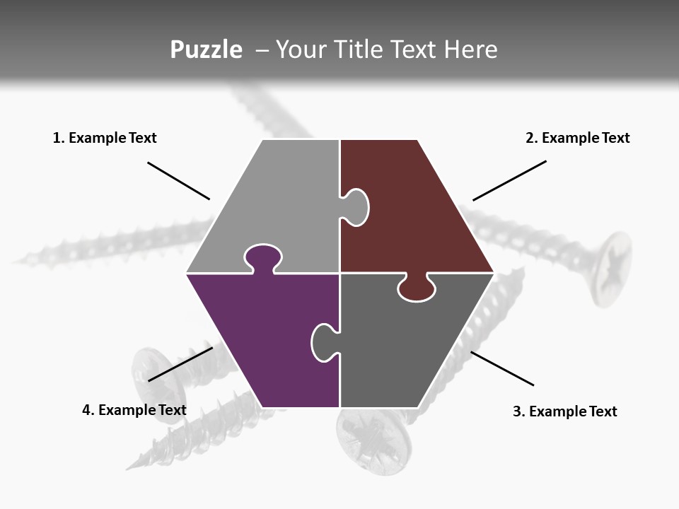 A Group Of Screws On A White Background PowerPoint Template