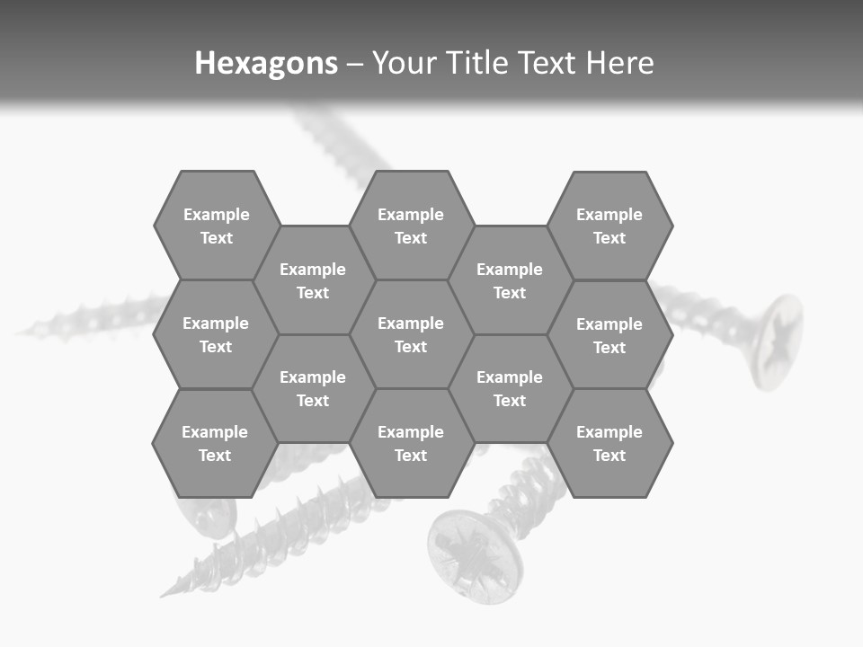 A Group Of Screws On A White Background PowerPoint Template