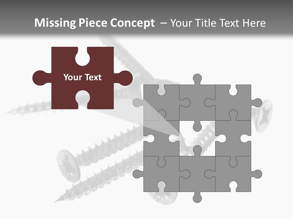 A Group Of Screws On A White Background PowerPoint Template