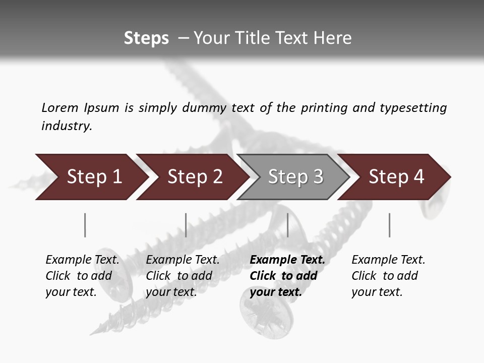 A Group Of Screws On A White Background PowerPoint Template
