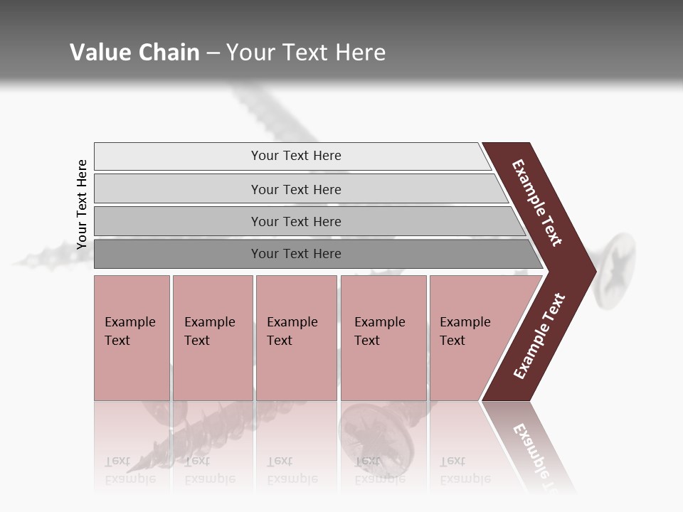 A Group Of Screws On A White Background PowerPoint Template