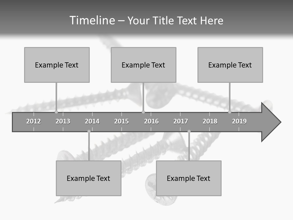 A Group Of Screws On A White Background PowerPoint Template