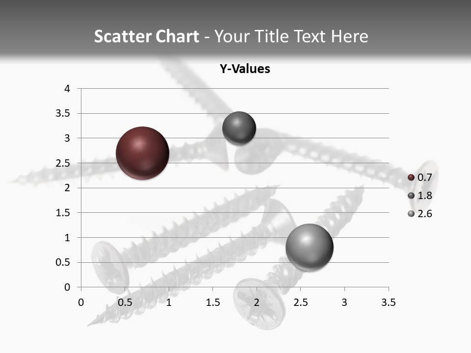 A Group Of Screws On A White Background PowerPoint Template