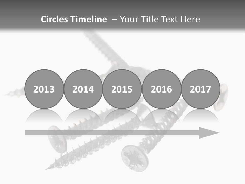 A Group Of Screws On A White Background PowerPoint Template