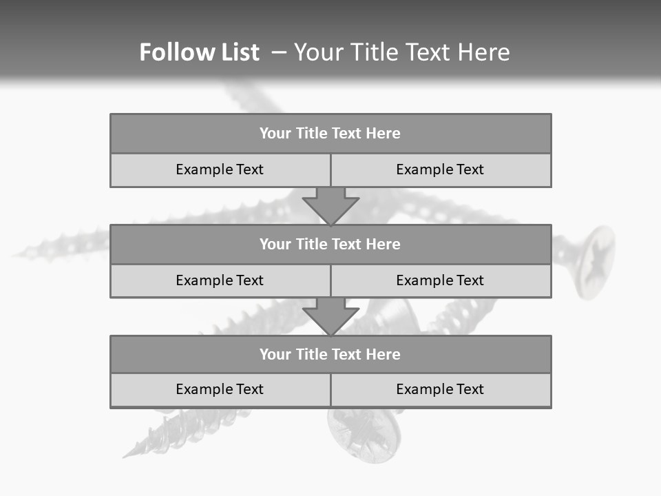 A Group Of Screws On A White Background PowerPoint Template