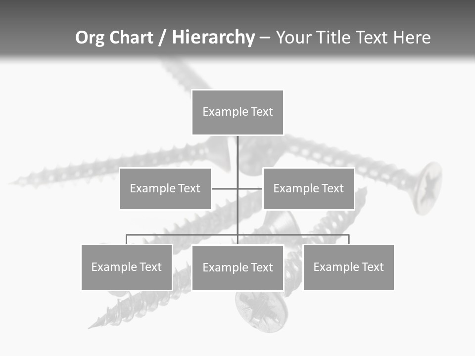 A Group Of Screws On A White Background PowerPoint Template