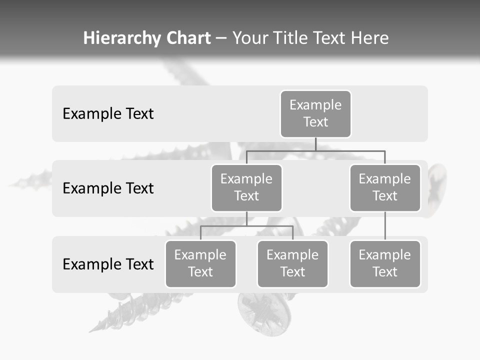 A Group Of Screws On A White Background PowerPoint Template