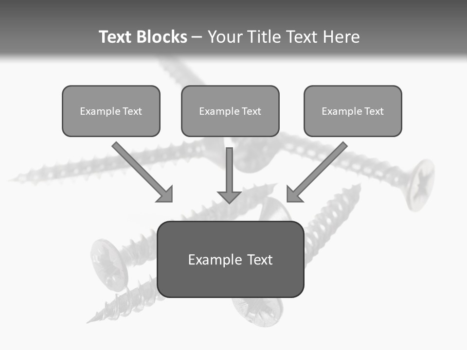 A Group Of Screws On A White Background PowerPoint Template