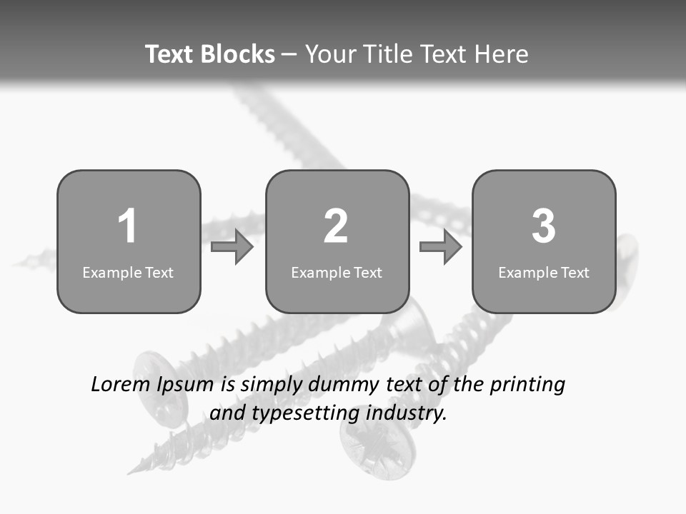 A Group Of Screws On A White Background PowerPoint Template