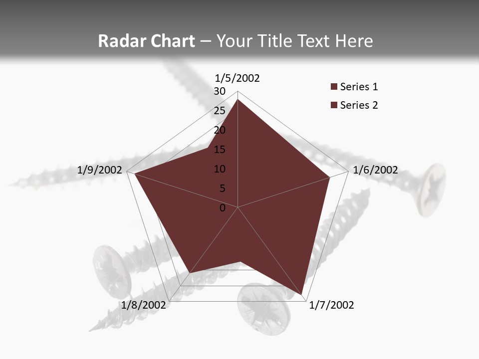 A Group Of Screws On A White Background PowerPoint Template