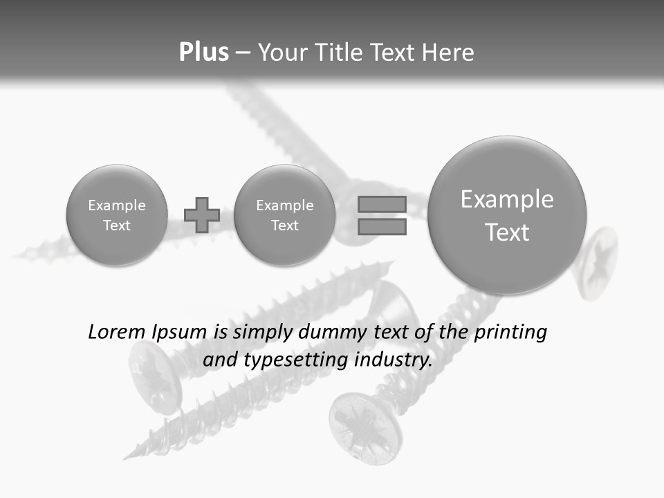 A Group Of Screws On A White Background PowerPoint Template