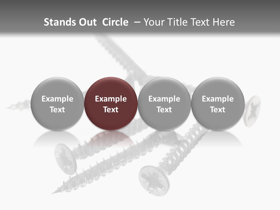 A Group Of Screws On A White Background PowerPoint Template