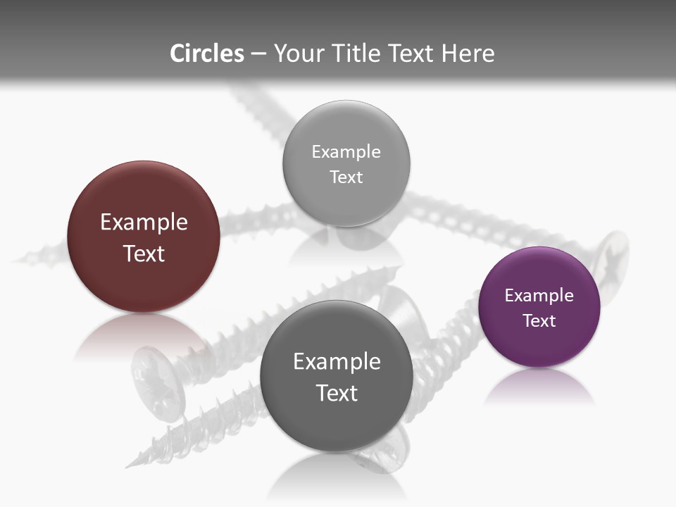 A Group Of Screws On A White Background PowerPoint Template