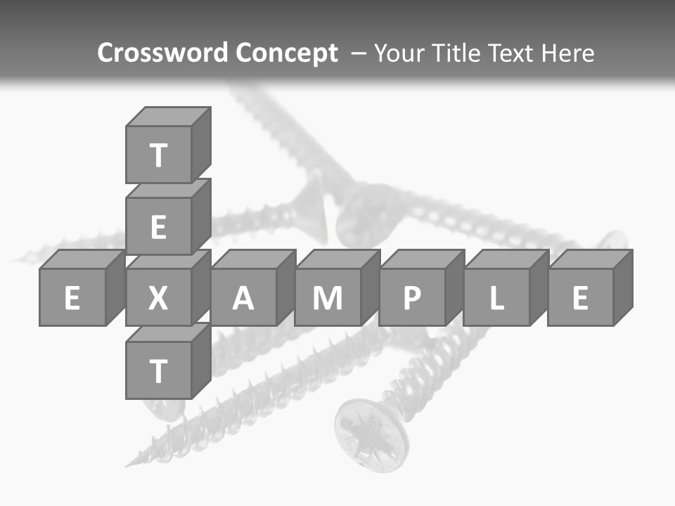 A Group Of Screws On A White Background PowerPoint Template