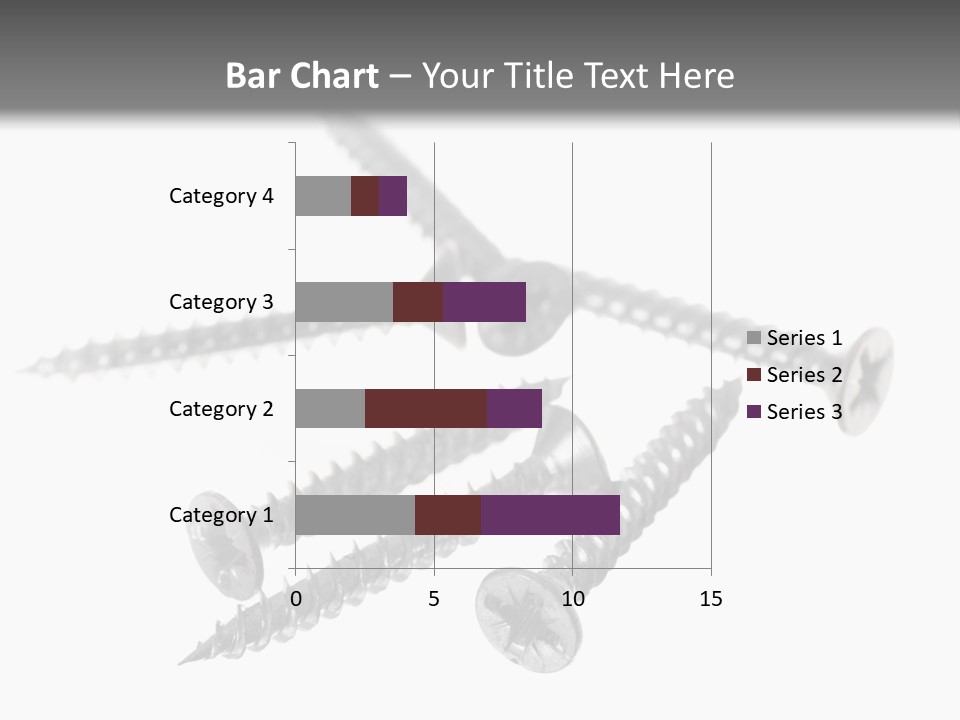 A Group Of Screws On A White Background PowerPoint Template