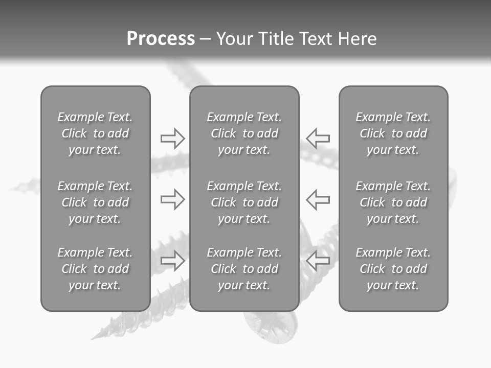 A Group Of Screws On A White Background PowerPoint Template