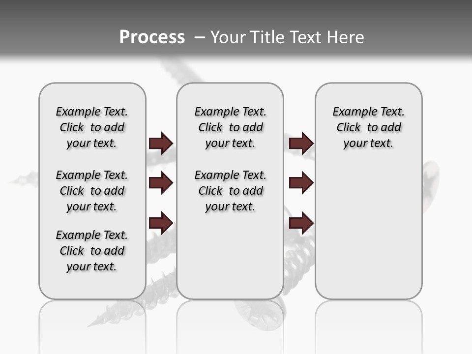 A Group Of Screws On A White Background PowerPoint Template