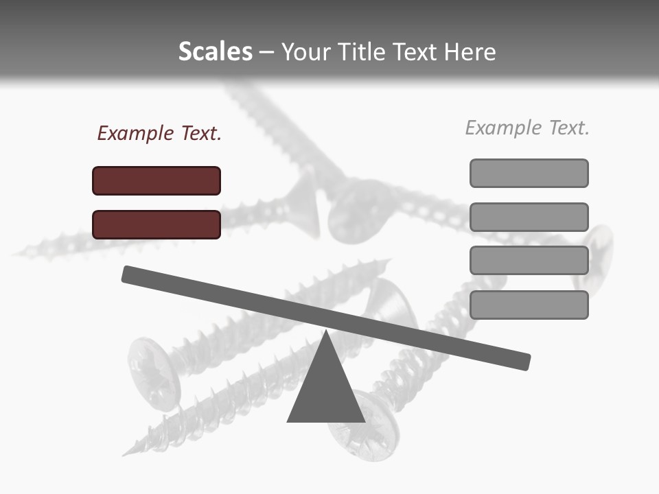A Group Of Screws On A White Background PowerPoint Template