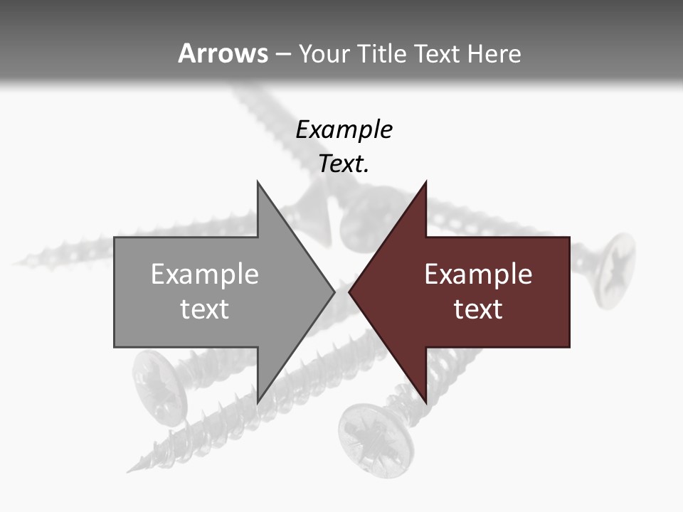 A Group Of Screws On A White Background PowerPoint Template