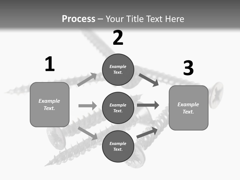 A Group Of Screws On A White Background PowerPoint Template