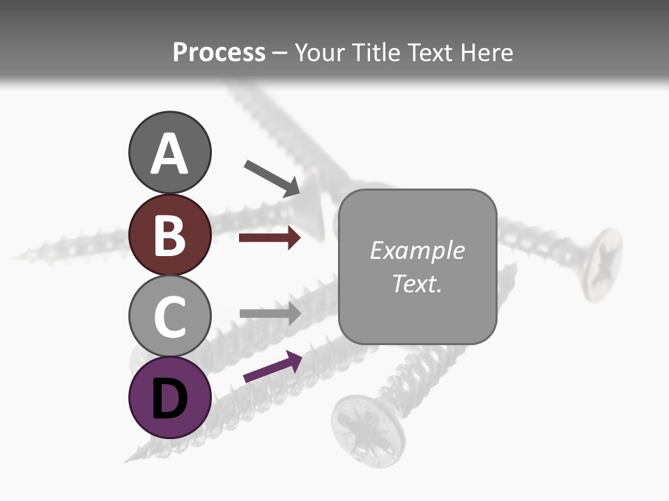 A Group Of Screws On A White Background PowerPoint Template