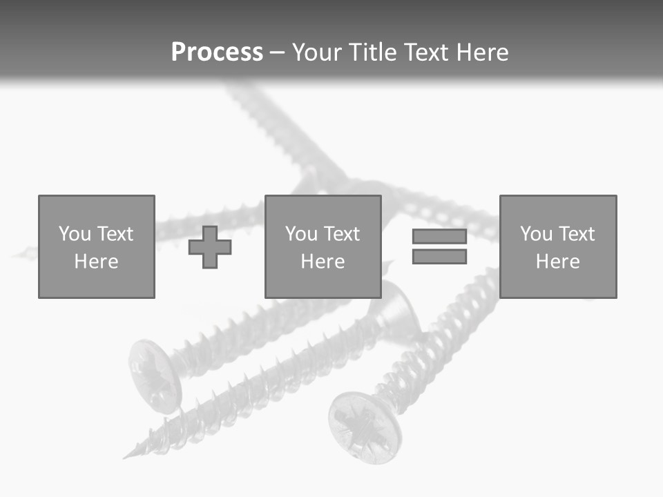 A Group Of Screws On A White Background PowerPoint Template