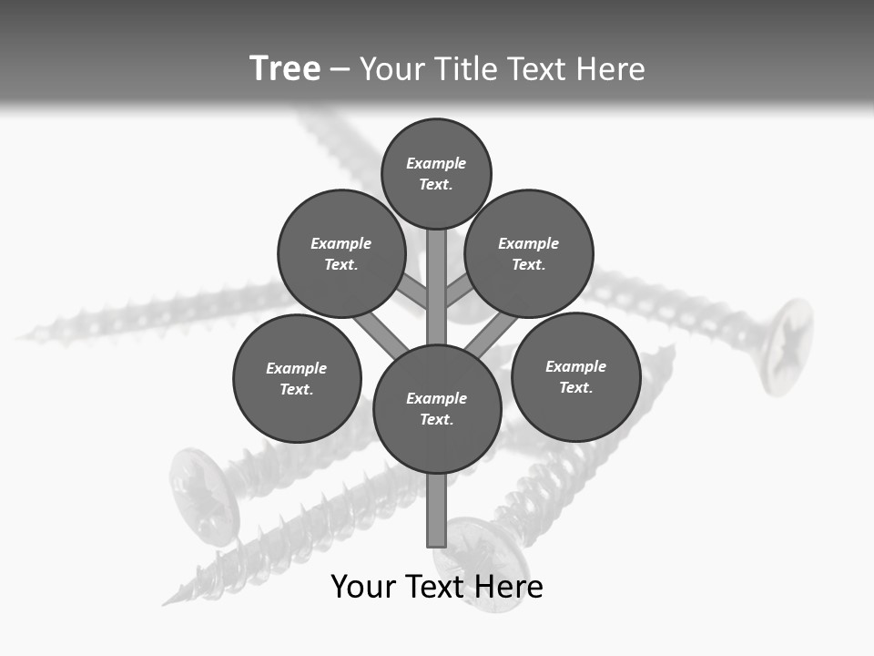 A Group Of Screws On A White Background PowerPoint Template