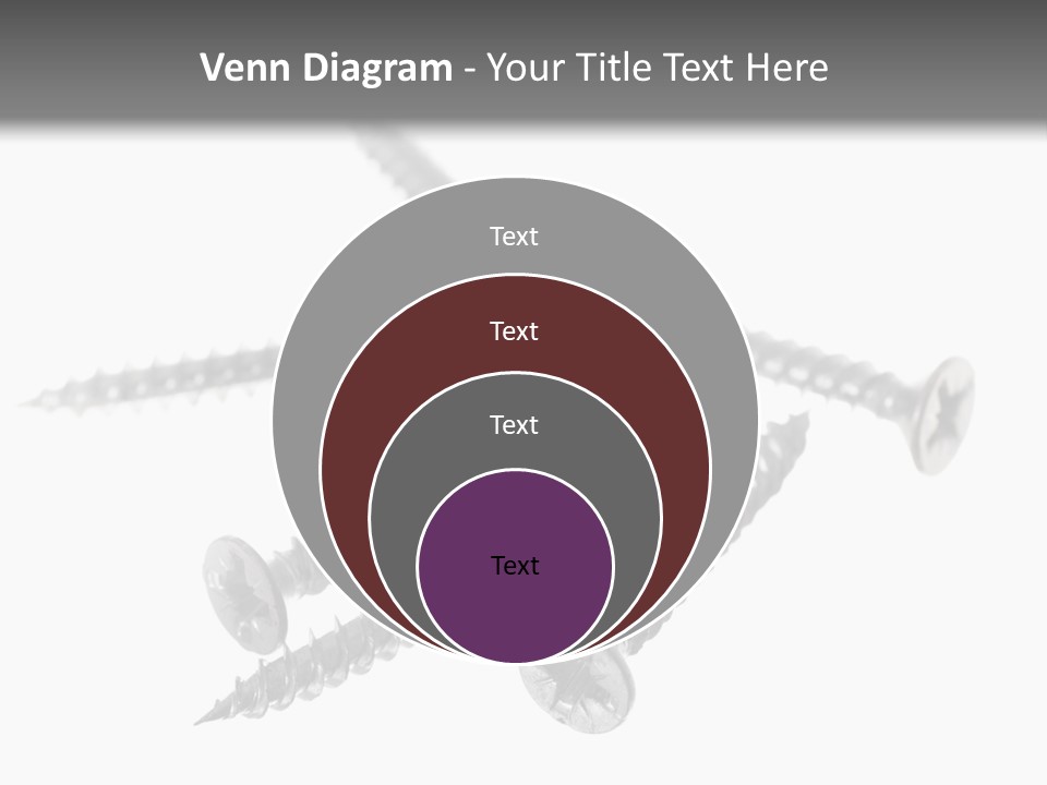 A Group Of Screws On A White Background PowerPoint Template