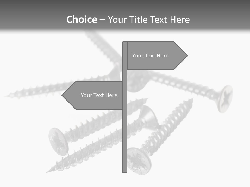 A Group Of Screws On A White Background PowerPoint Template