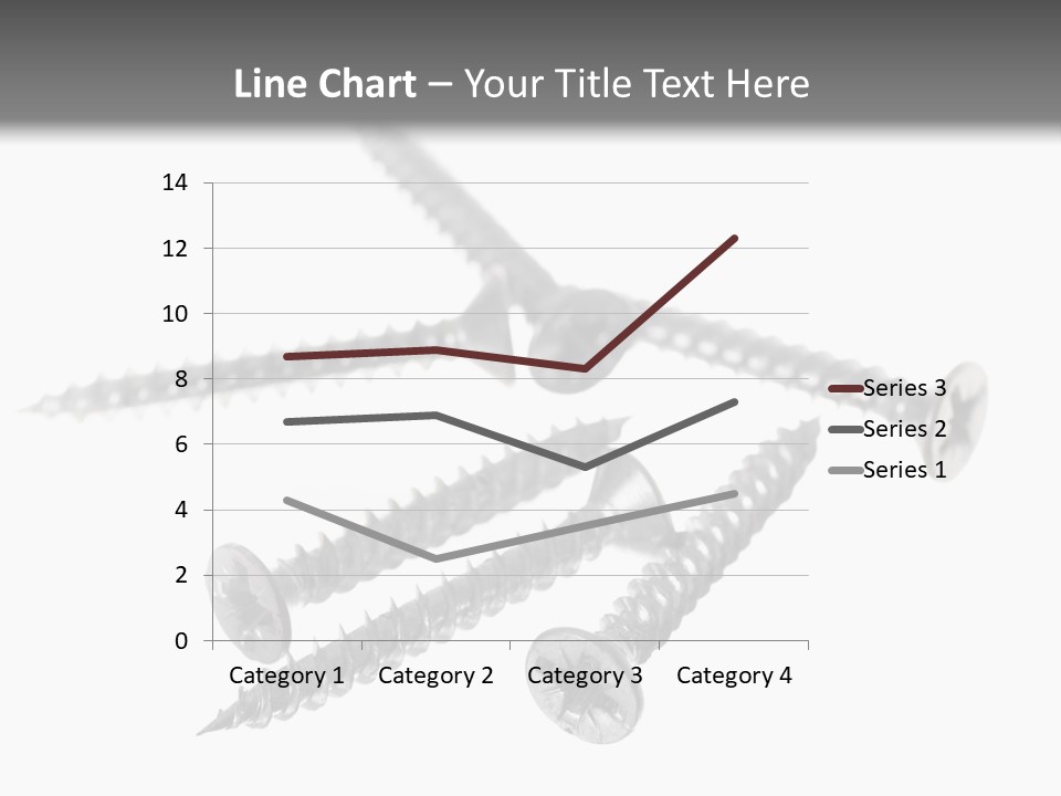 A Group Of Screws On A White Background PowerPoint Template