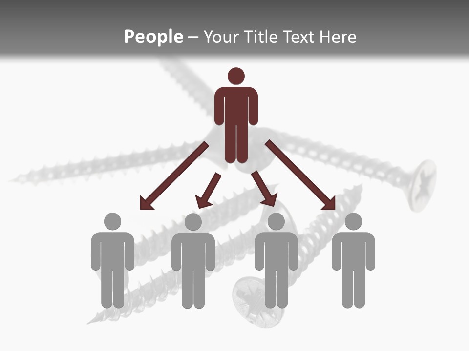 A Group Of Screws On A White Background PowerPoint Template