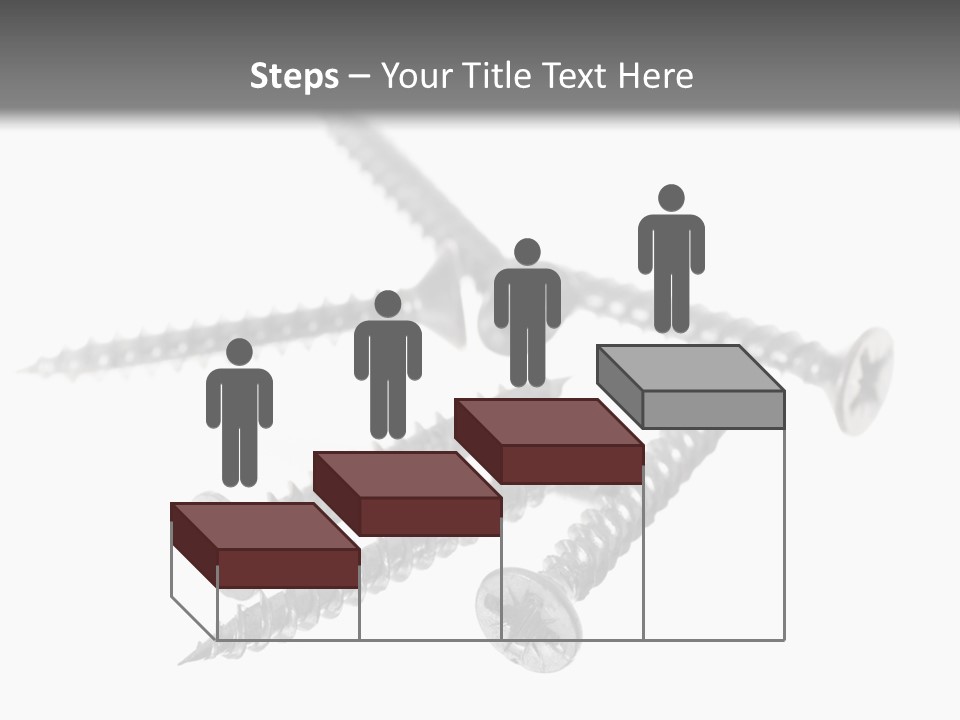 A Group Of Screws On A White Background PowerPoint Template