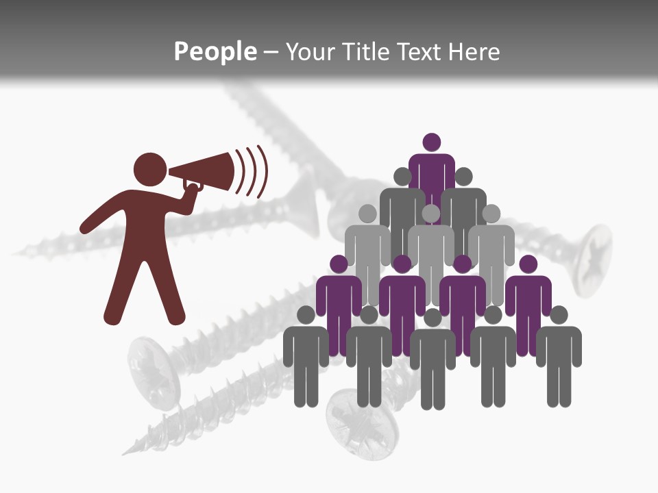 A Group Of Screws On A White Background PowerPoint Template