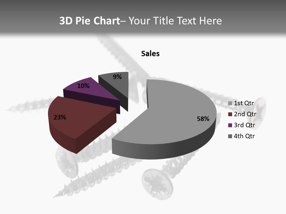 A Group Of Screws On A White Background PowerPoint Template