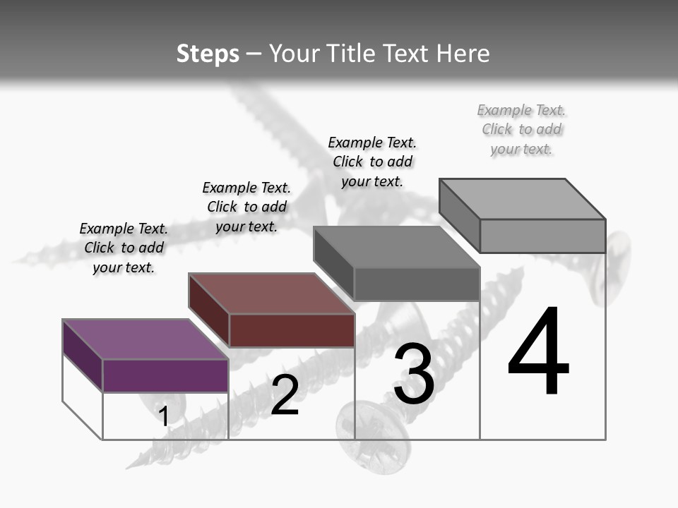 A Group Of Screws On A White Background PowerPoint Template