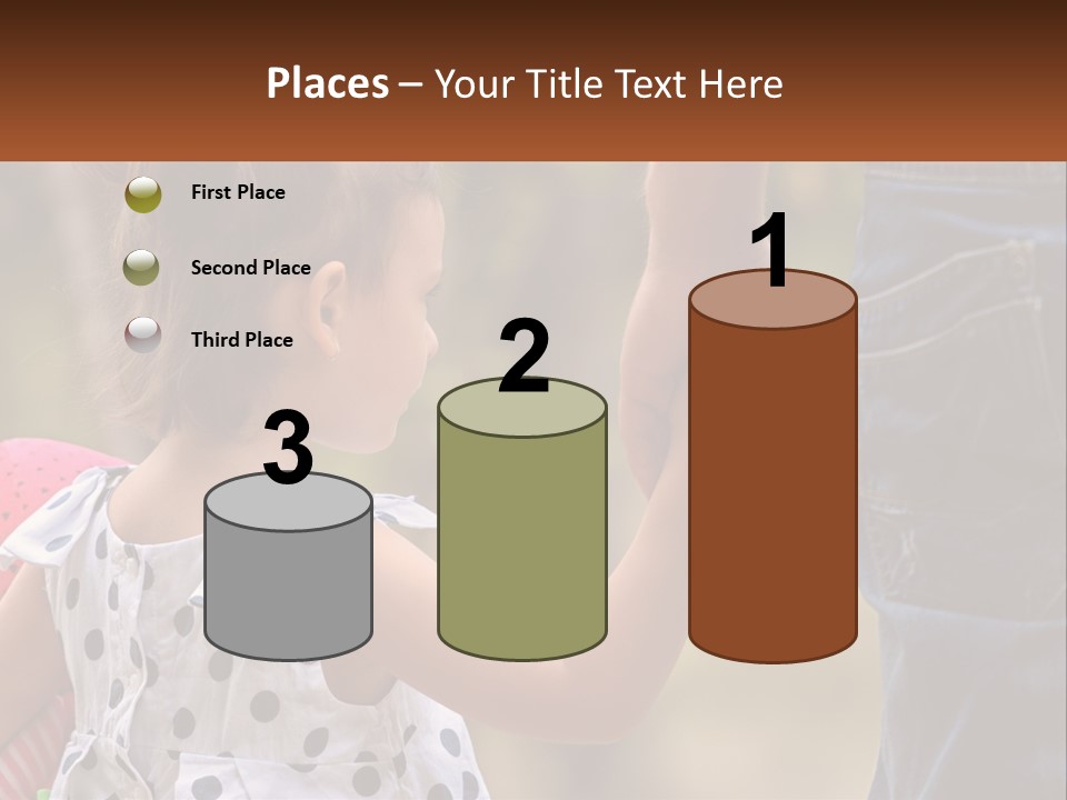 A Little Girl Holding The Hand Of A Man PowerPoint Template