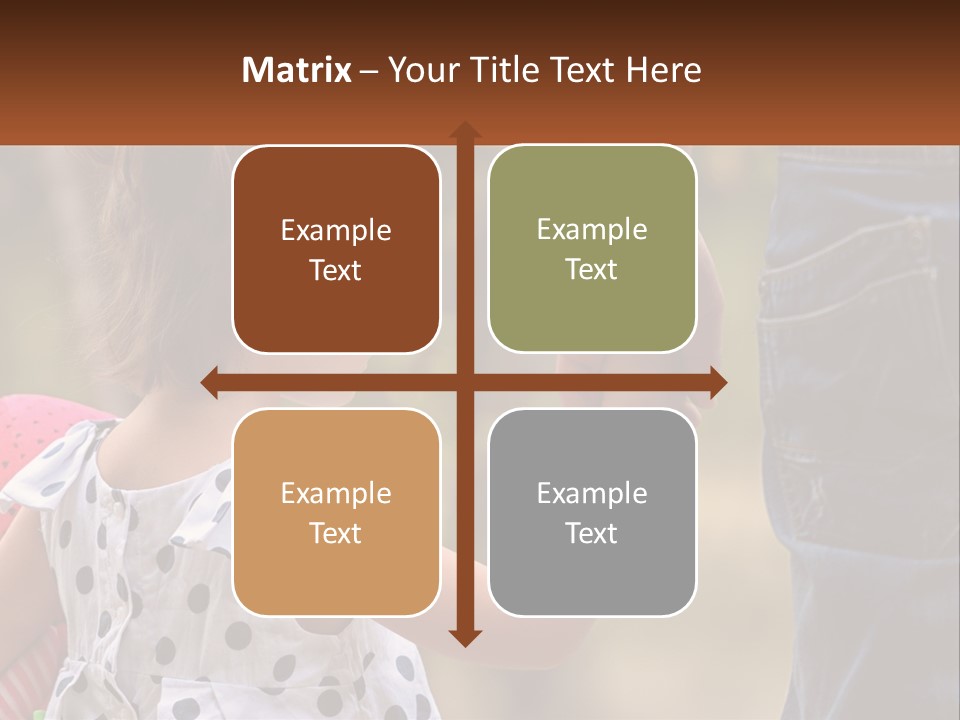 A Little Girl Holding The Hand Of A Man PowerPoint Template