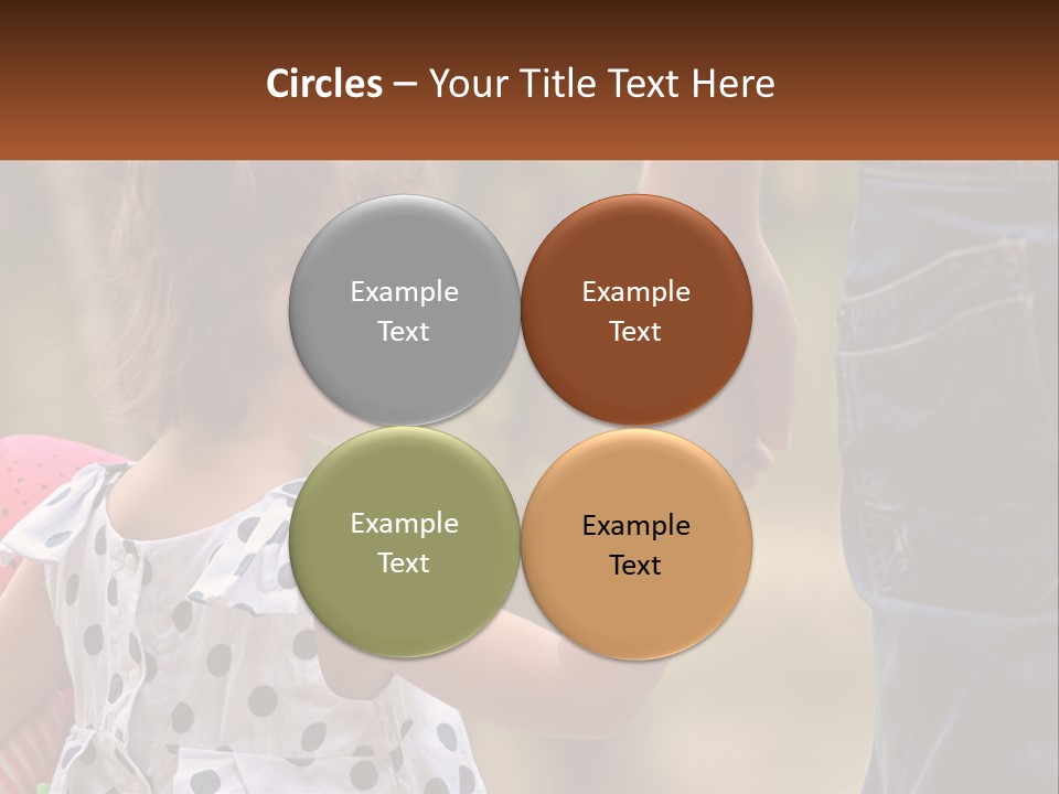 A Little Girl Holding The Hand Of A Man PowerPoint Template