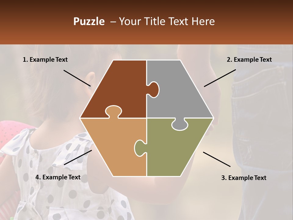 A Little Girl Holding The Hand Of A Man PowerPoint Template