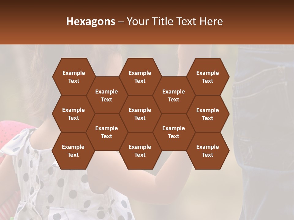 A Little Girl Holding The Hand Of A Man PowerPoint Template