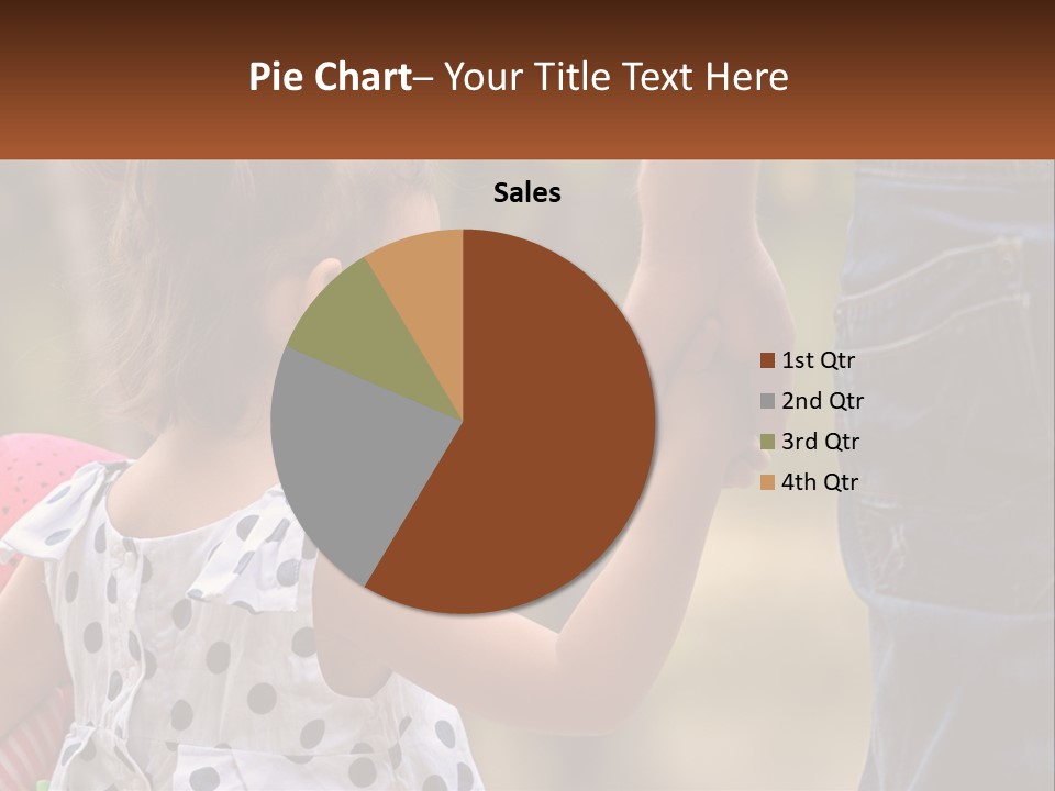 A Little Girl Holding The Hand Of A Man PowerPoint Template